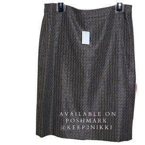 New Black and Beige knee length skirt